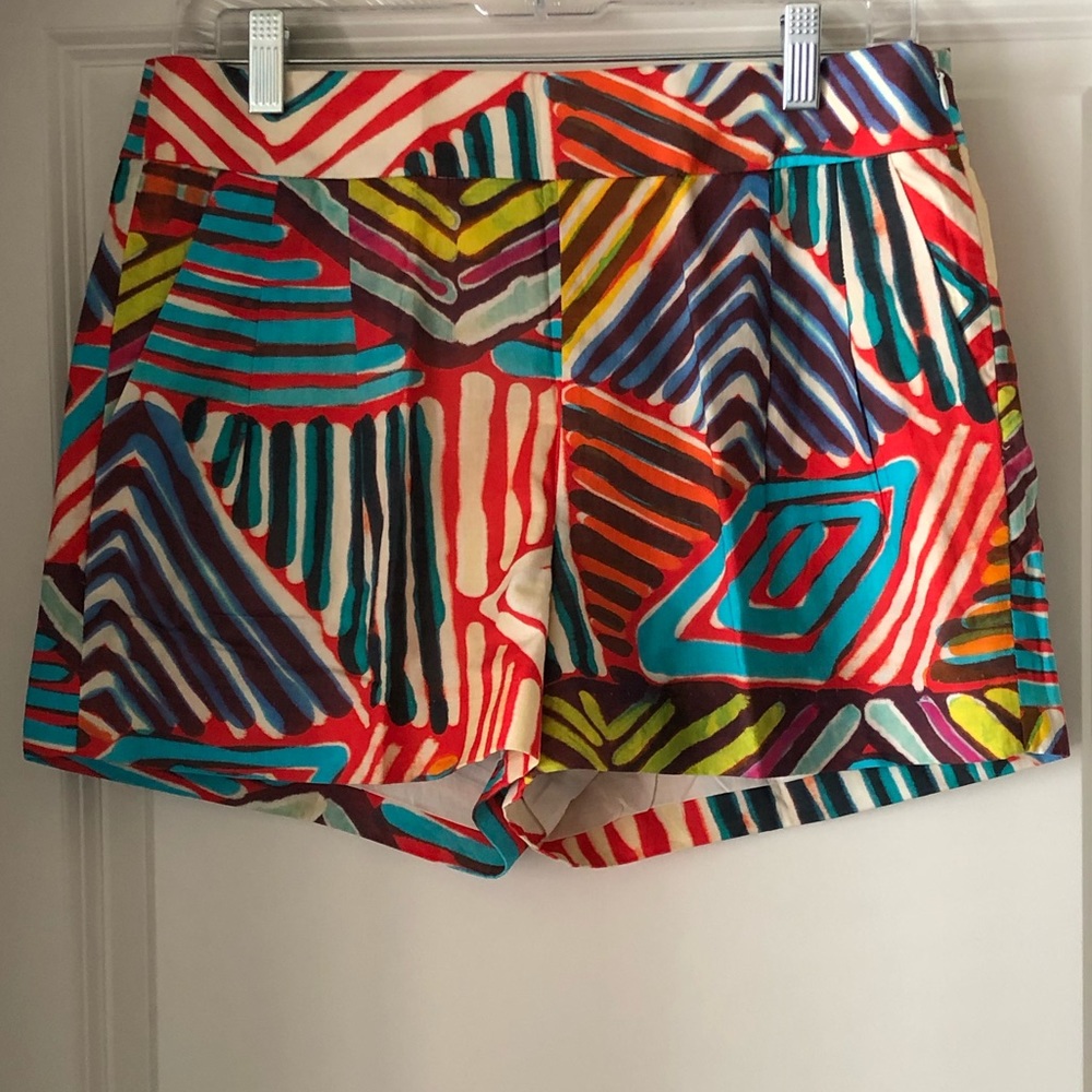 J. Crew Multi-Color Geo Brushstrokes Shorts